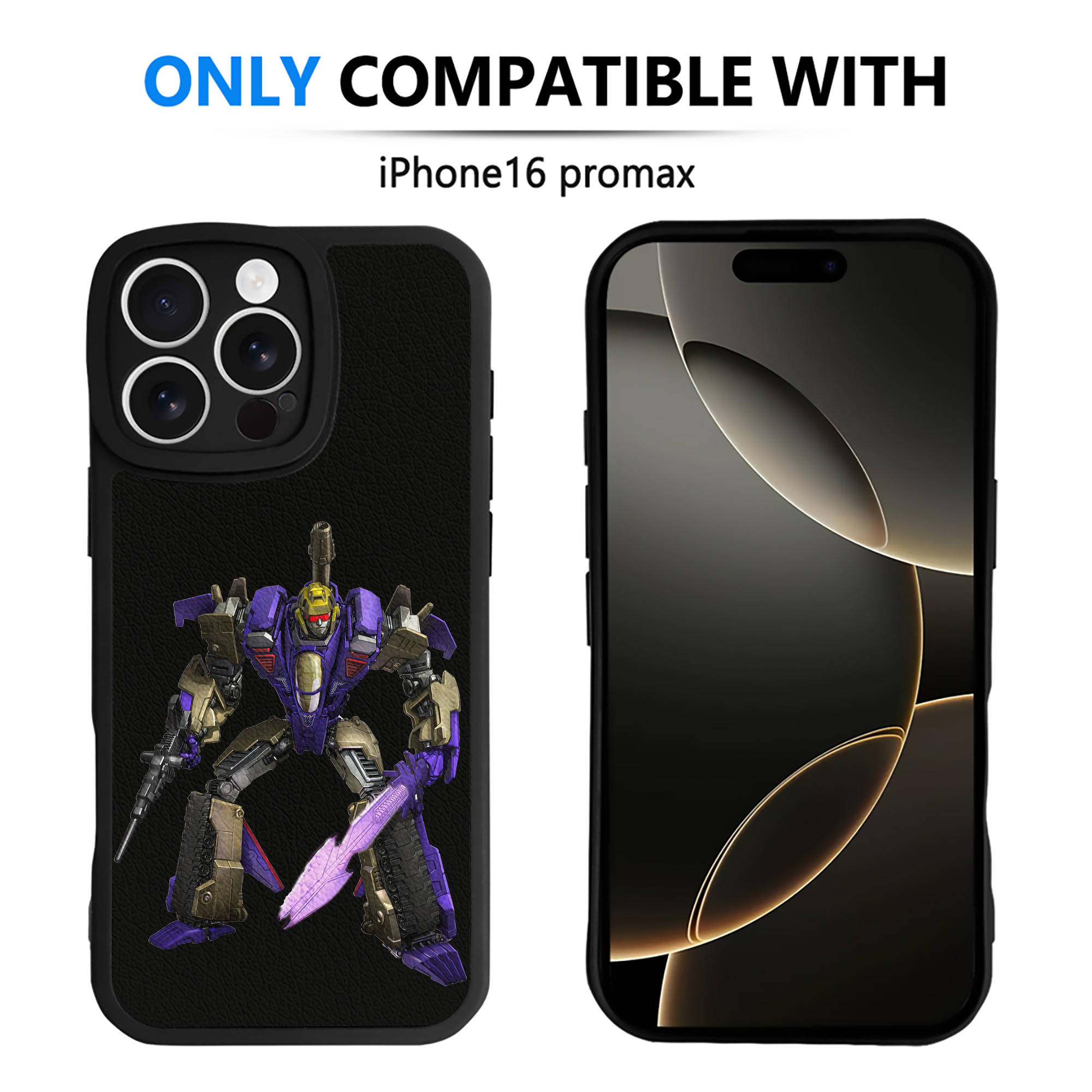 （画像用） Transformers トランスフォーマー 【iPhone 16シリーズ対応】シリコンスマホケース（レザー調） 材質：シリコン